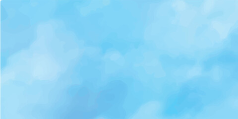 Clouds and sky watercolor vector hand drawn vector illustration. Abstract blue winter watercolor background. Sky pattern with snow. Light blue watercolour paper texture background.	