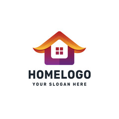 Creative House Logo &ndash; Abstract Roof and Home Symbol for Real Estate, Architecture, and Renovation Branding