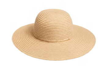 Beige straw sun hat for summer outdoor fashion