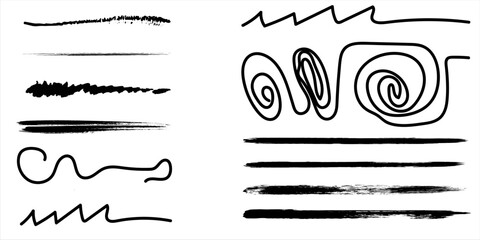 Collection of hand-drawn underlines and separators. Perfect for adding a unique touch to your designs!