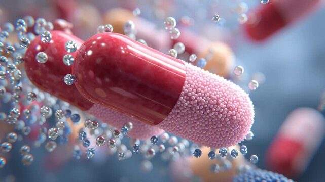 Close-up drug micro vector aligning to receptor by intelligent targeting field metaphor, soft science composition, receptor targeted treatment