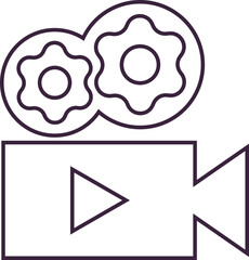 Line Live Streaming Icon Element