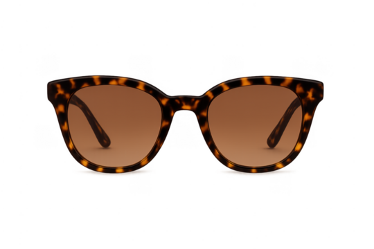 Tortoiseshell fashion sunglasses protecting eyes from sun