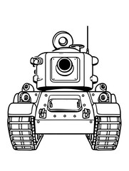 Obraz premium War tanks coloring page