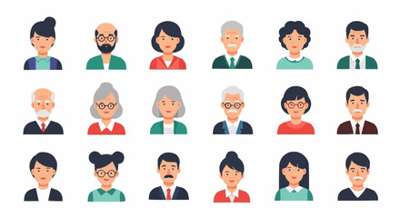 Diverse Collection of People Avatars for Professional and Social Use.