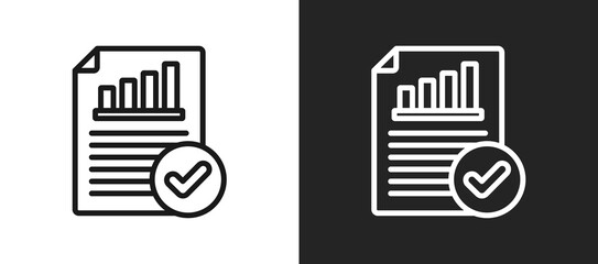 Post Inspection Outline Icon In Black And White Filled Style