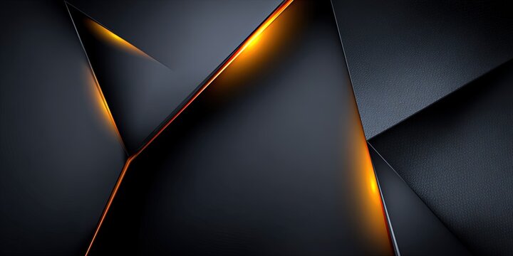 Abstract Geometric Dark Background with Orange Lighting