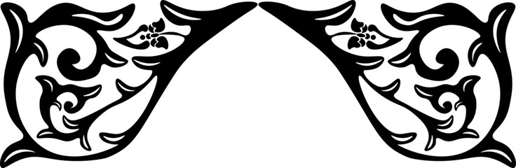 traditional pattern of sumatera. floral pattern with dark color