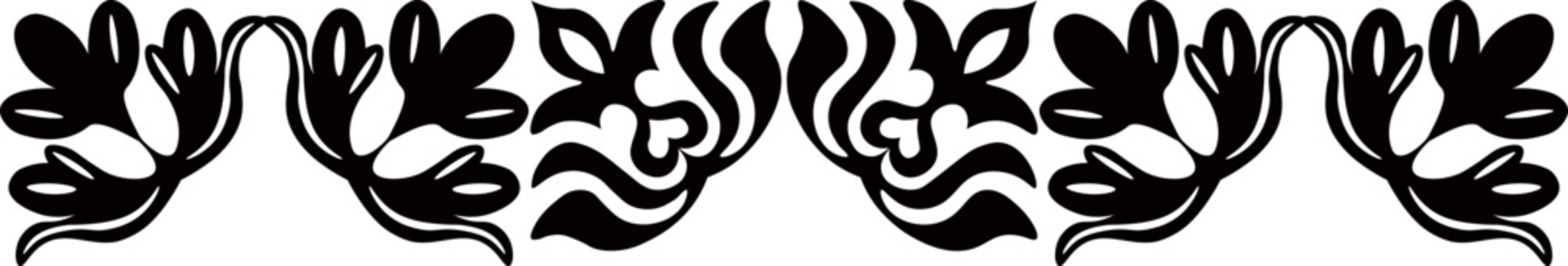 traditional pattern of sumatera. floral pattern with dark color