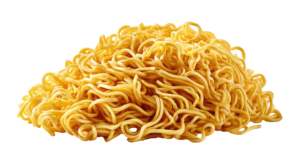 Pile of golden noodles