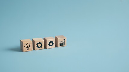 Business process from creative idea and innovation to successful implementation