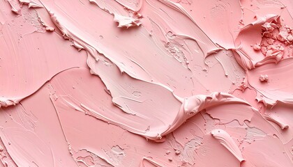 Thick, textured pastel pink acrylic.  Abstract background with realistic brushstrokes, perfect for background design, art, beauty, or other creative projects.d