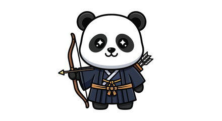 Obraz premium Panda Ninja Archer