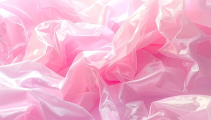 This photo highlights details, folds, and shiny surfaces, creating a visually appealing composition.  Perfect for backgrounds, product designs, or concepts related to recycling. r