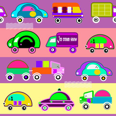 Children's bright colorful cars for boys
