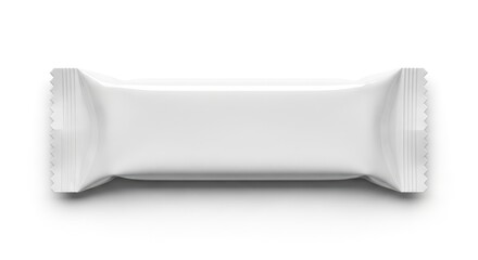 Isolated White Blank Packaging Wrapper Template for Branding Design