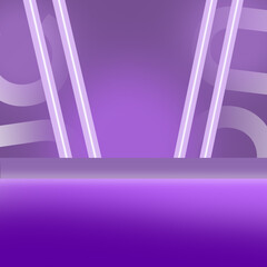 Abstract Purple Neon Gradient Background with Glowing Curved Lines Futuristic Abstract Design for Wallpapers Digital Art and Stage Mockups