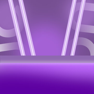 Abstract Purple Neon Gradient Background with Glowing Curved Lines Futuristic Abstract Design for Wallpapers Digital Art and Stage Mockups