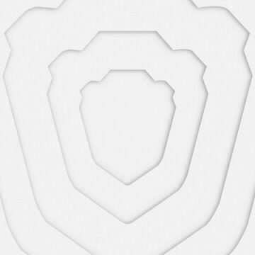 White Layered Paper Cut Abstract Background with Soft Shadows and Geometric 3D Depth Design