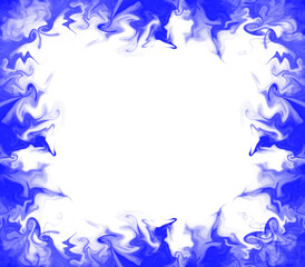 Blue Smoke Frame Border Effect