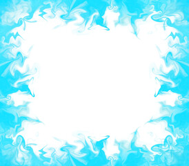 Cyan Smoke Frame Border Effect