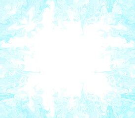 Cyan Smoke Frame Border Effect