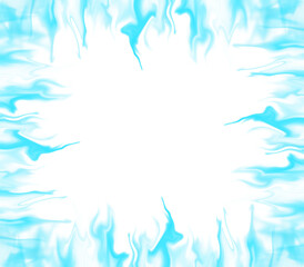 Cyan Smoke Frame Border Effect