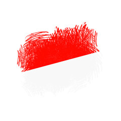 Abstract Rough Paint Stroke Red and White