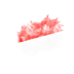 Abstract Rough Paint Stroke Red and White