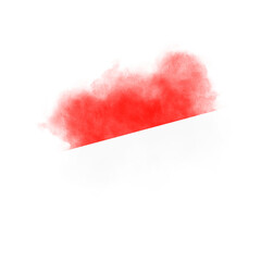 Abstract Rough Paint Stroke Red and White