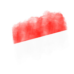 Abstract Rough Paint Stroke Red and White