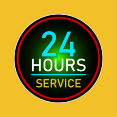24 Hours Service Icon