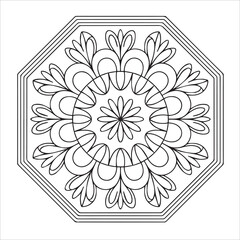 vector illustration of a flower mandala