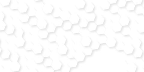 Fototapeta premium White paper texture abstract grid tile seamless hexagon wall creative metal business wallpaper texture background. 