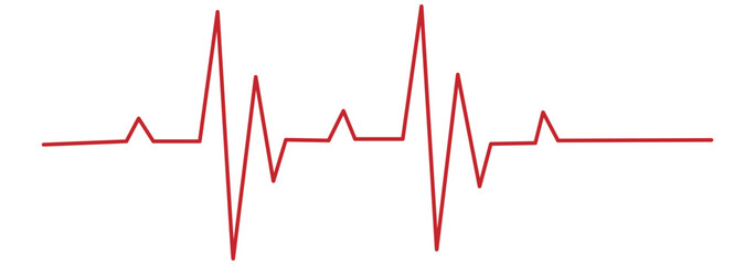 Naklejka premium Continuous one line representing a heartbeat outline vector art illustration, Heart beat one line. Hand drawn symbol vector illustration.