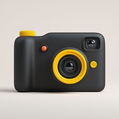 Realistic 3D Render of a Camera with Detailed Lens and Body, Perfect for Photography, Technology, and Media Projects
