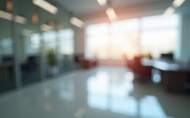 Empty office worksplace. Office interior business workspace. Blurred background. High quality