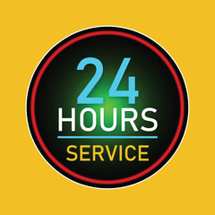 24 Hours Service Icon