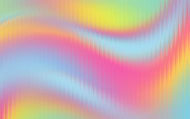 Vibrant Holographic Wave with Vertical Lines Texture