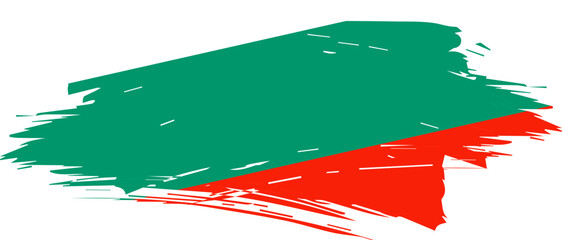 Bulgaria Map With National Flag Colors – Vector Graphic Design