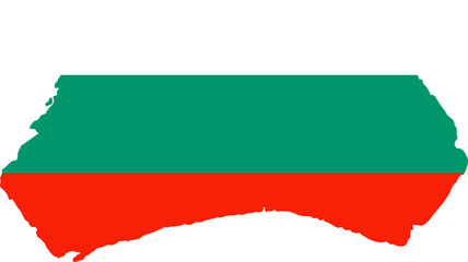 Bulgaria Map With National Flag Colors – Vector Graphic Design