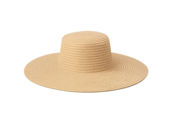 Beige straw sun hat for summer fashion