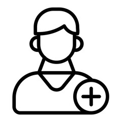 Patient Vector Line Icon Design
