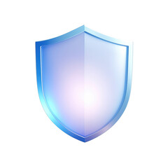 3d icon of a 3d rendered shield isolated on transparent background