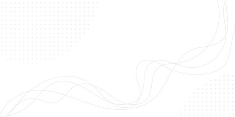 Minimalist gray background with flowing wavy lines and backdrops
