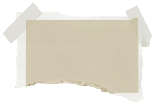 Vintage torn paper notes. Old Paper Clip Isolated. Blank old yellowed paper mockup for vintage.