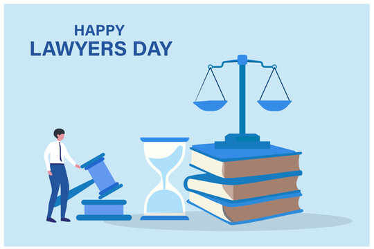 Happy lawyers day vector illustration - Powered by Adobe