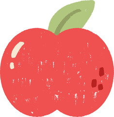 Cute red apple vector illustration