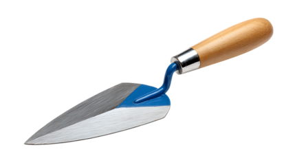 A pointing trowel isolated on transparent background, a tool for masonry work