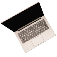 modern laptop or macbook ; isolated on a transparent background